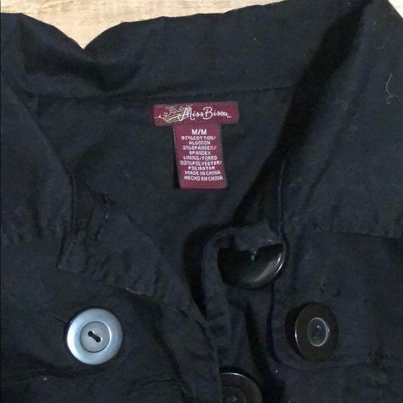 Black button down trench coat - Picture 4 of 4